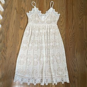 VICI Well Polished White Lace Dress